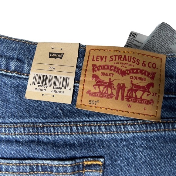 New Women’s Levi’s 501 High Rise Shorts Size 22W - Picture 4 of 5
